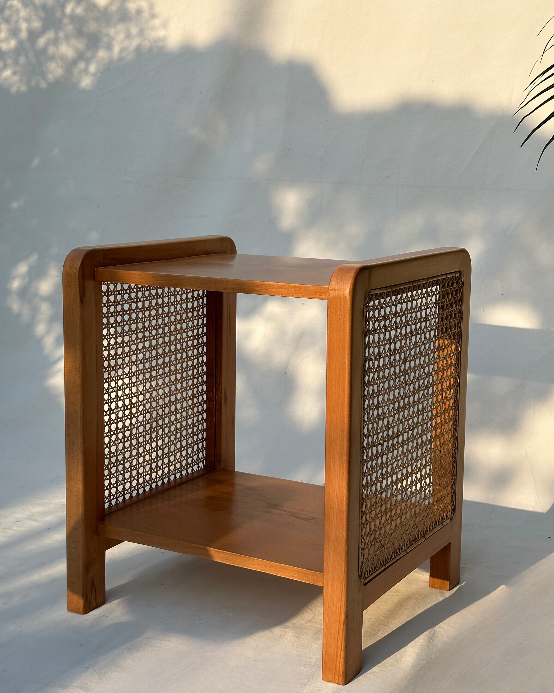 Cane Side Table