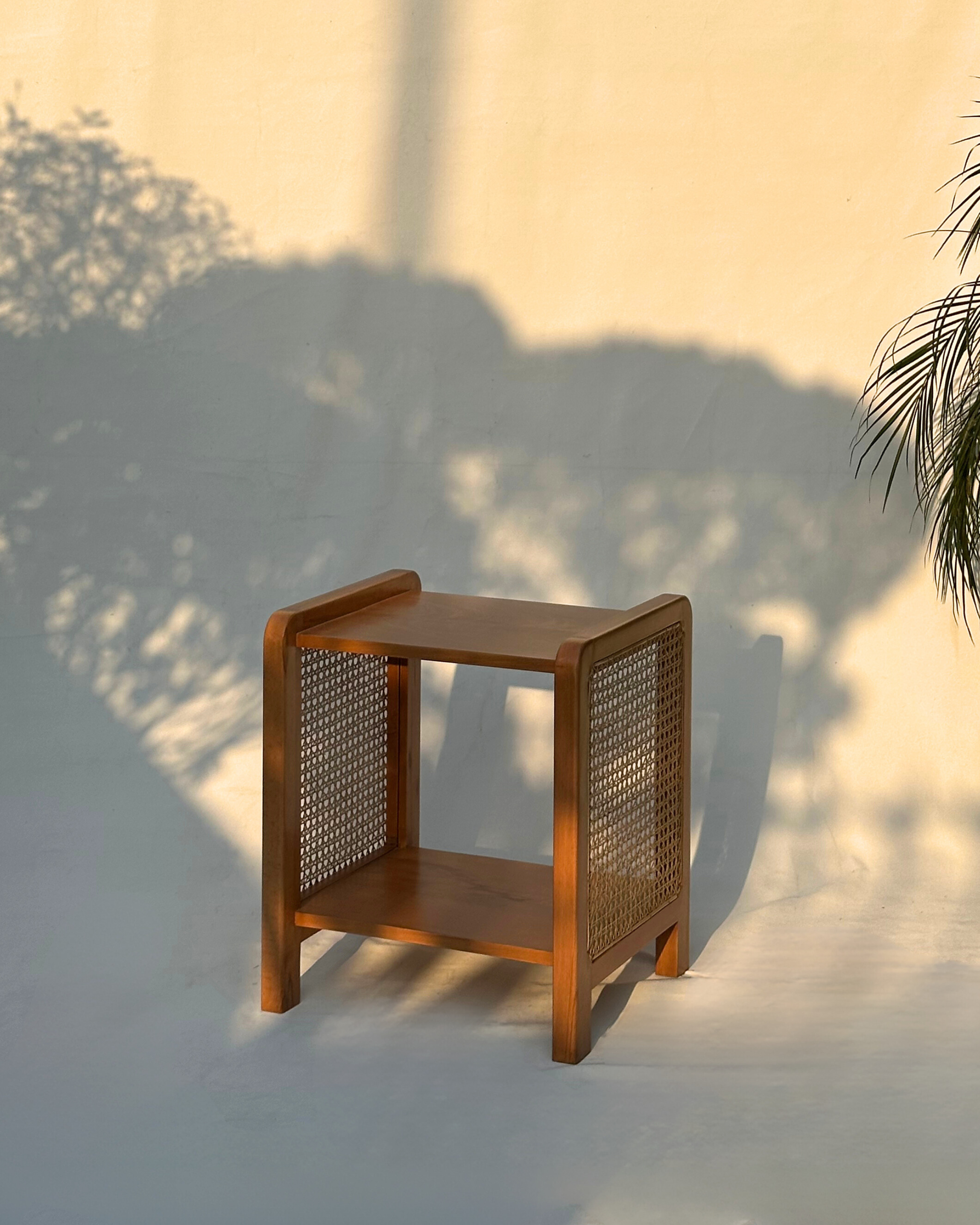 Cane Side Table