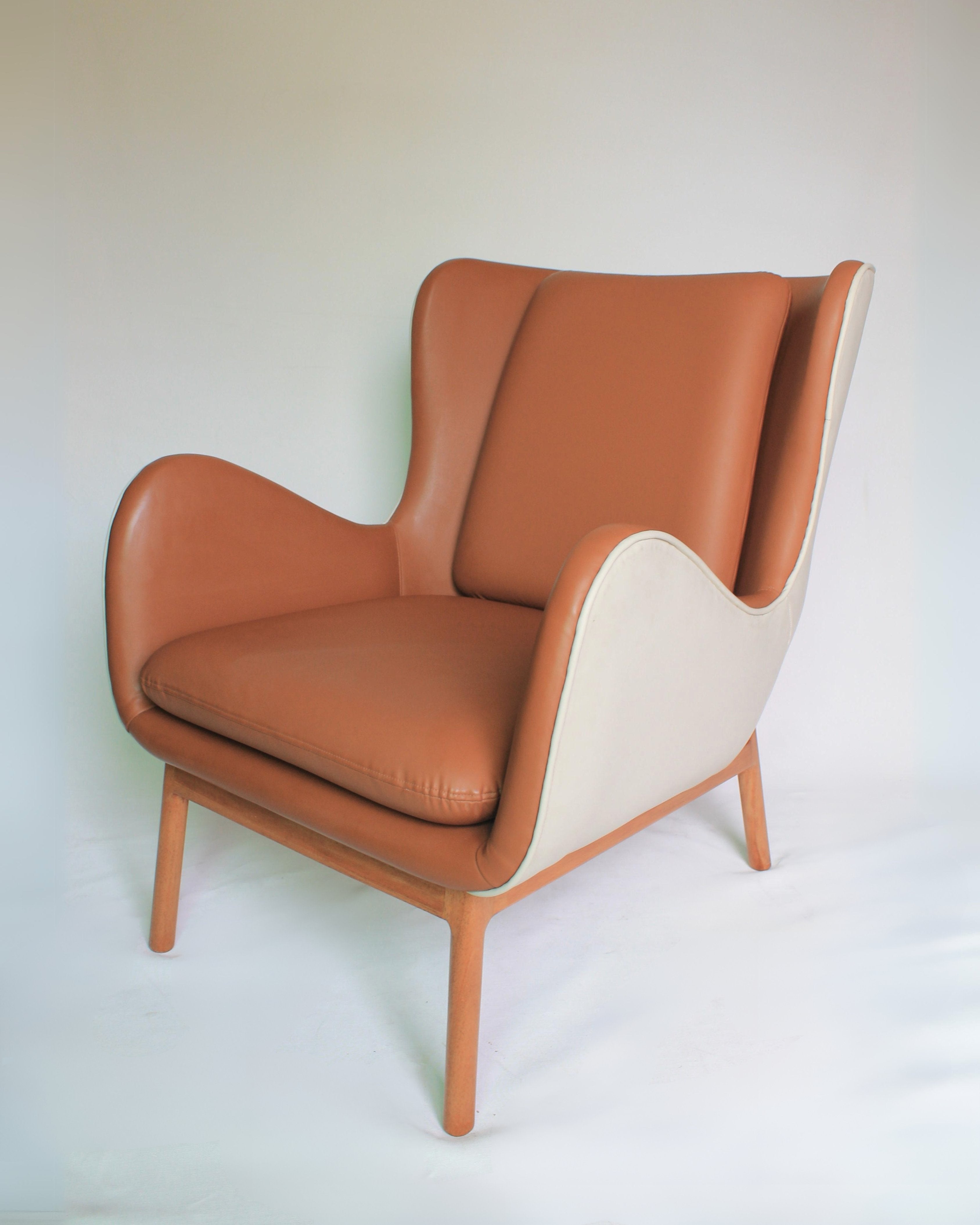 Wooden Minimal Wing Chair 